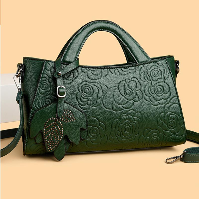 2025 Luxury Classic Embossed Women's Tote Bag Fashion Designer Flower Pattern Handbags Elegant Camellia Shoulder Crossbody Bag