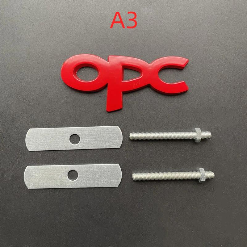 3D Metal Black Chrome Logo OPC Emblem Car Fender Badge Trunk Decal