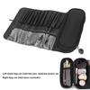 Makeup Storage Bag Folding Brushes Organize Dust Proof Large Capacity Cosmetic Travel Bag Black