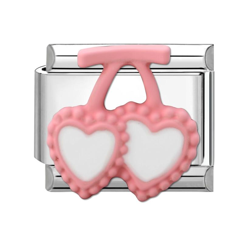 Fashion Eyes Bow Cherry Flowers Love Heart Cake Italian Charm Links Fit 9MM Stainless Steel Bracelet Women DIY Making Jewelry