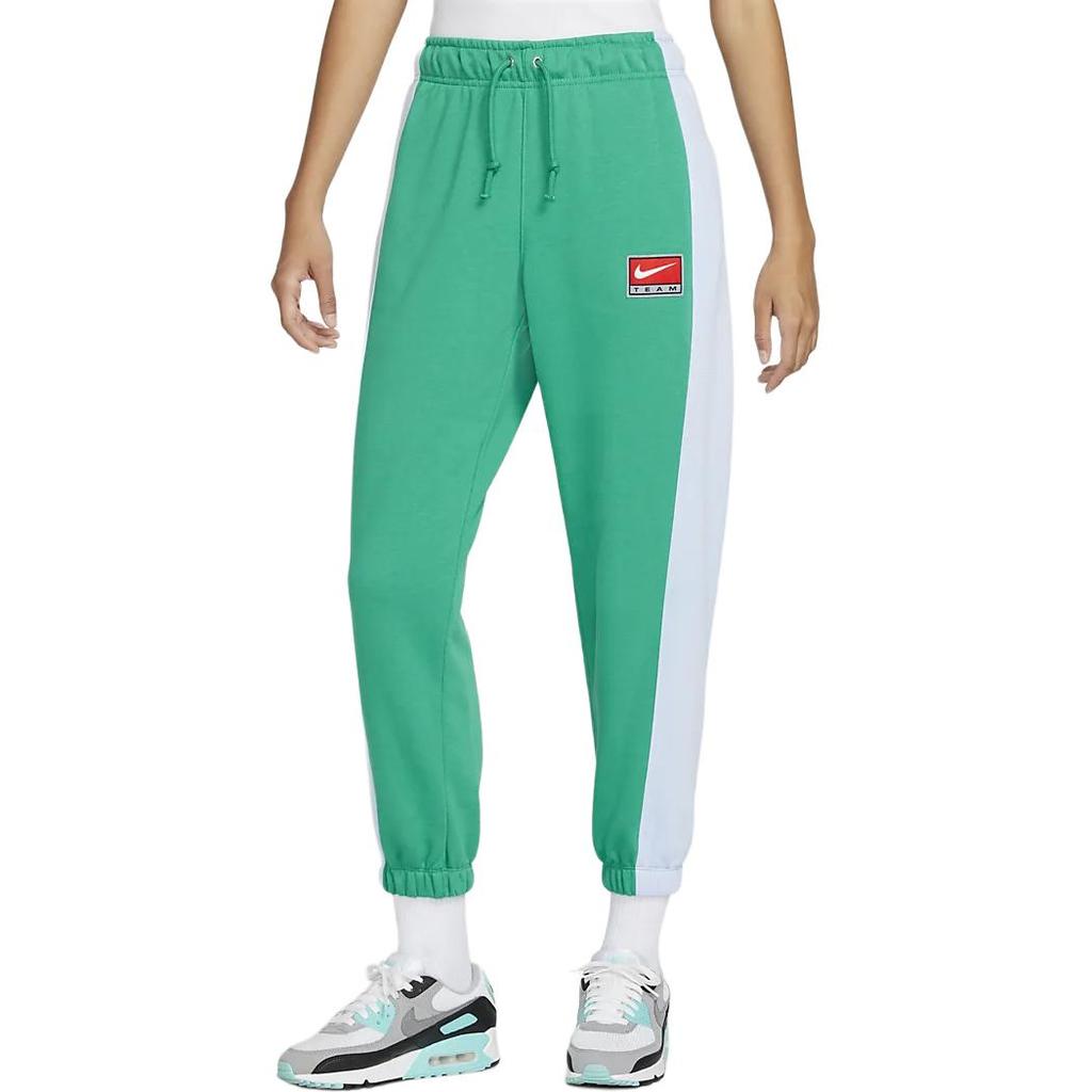 Nike Loose Comfortable Casual Knit Sports Pants Women Bottoms Sea-God-Green Light-Gem-Blue DQ6604-370