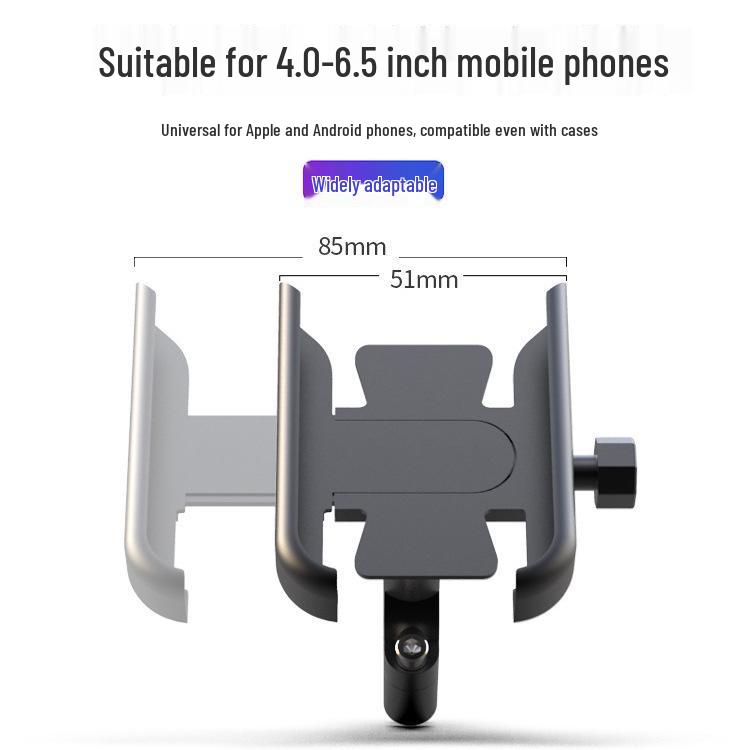 Aluminum Alloy Mirror Mount Phone Holder for Bikes and Scooters