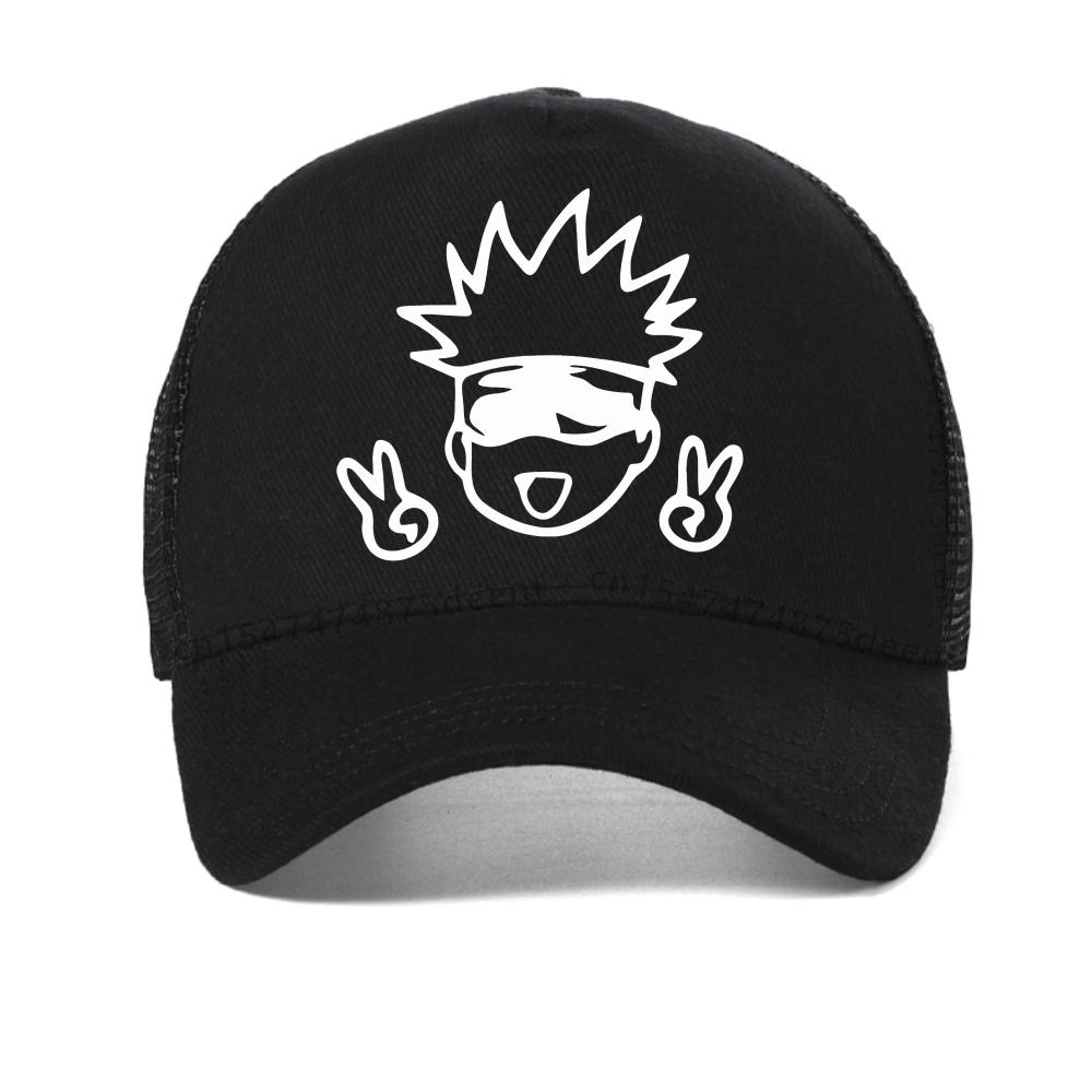 Gojo Satoru Tops Yuji Itadori Graphic baseball cap Manga Japanese Anime Jujutsu Kaisen caps Breathable mesh snapback hat
