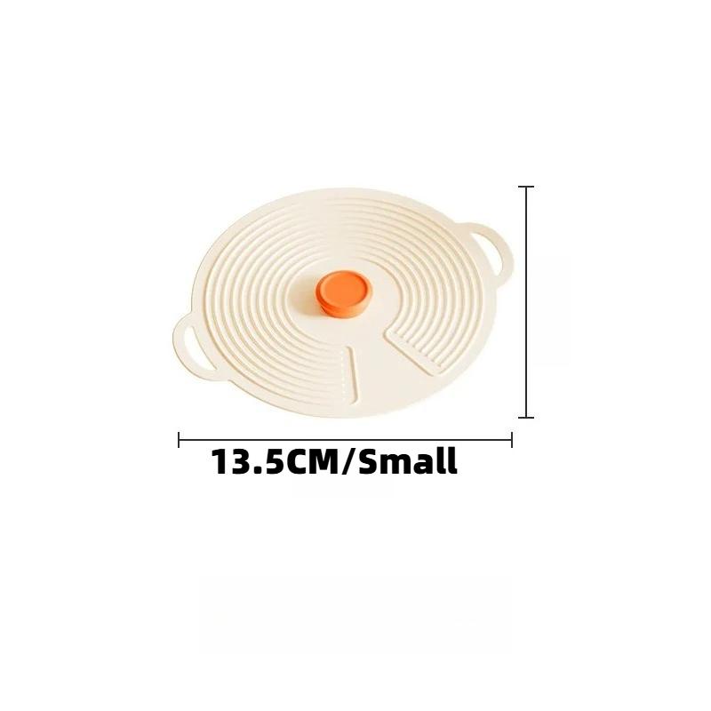 Dustproof Silicone Pot Lid with Handle, Anti-Spill Splash-Proof Sealing Fresh-Keeping Cover for Bowl, Microwave & Refrigerator
