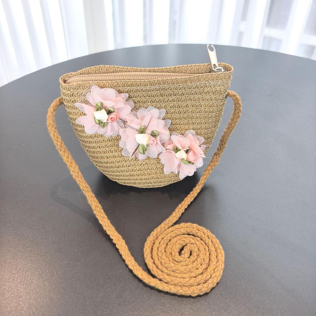 Hübscher Hirtinnen-Strohhut für Mädchen - Sommer-Sonnenschutz für Kinder