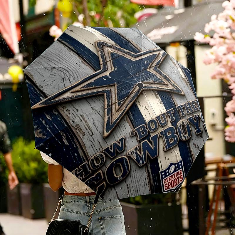 Dallas Cowboys Print Umbrella Automatic Opening/ Closing - Portable Foldable Design - Daily use for Travel/Outdoor - Gift for Birthday