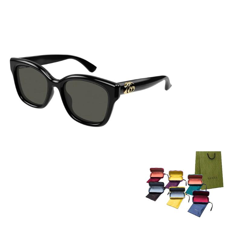 GUCCI Logo Acetate Square Sunglasses Women’s Black