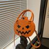 Skull Pumpkin Shape Bag Round Ghost Handbag Fashion Halloween Shoulder Bag  Women