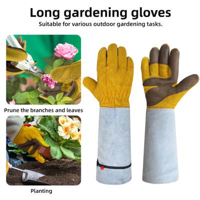 Lange Gartenschutzhandschuhe Arbeitsschutzhandschuhe Stichfest Verlängerte Handschuhe Schützt Handgelenke und Unterarme für die Gartenarbeit