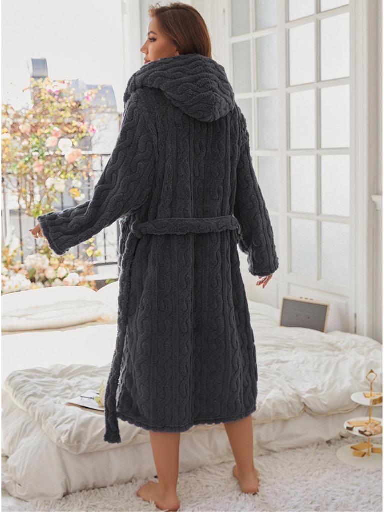 Robe chaude jacquard à manches longues pour femme pour l'automne et l'hiver