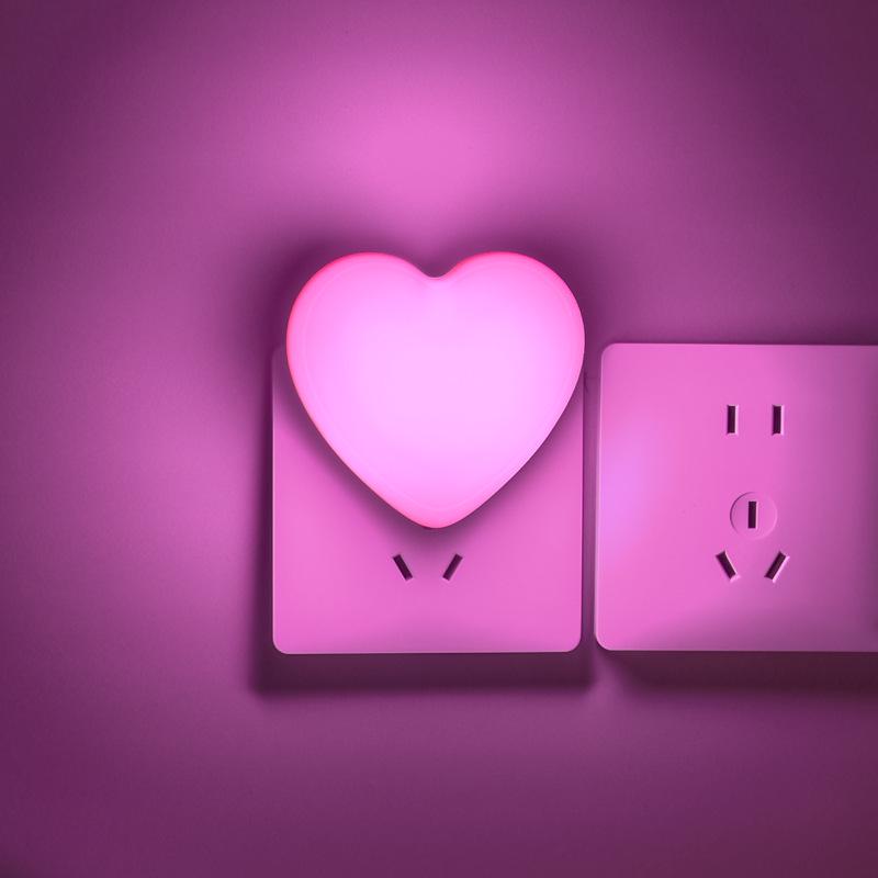 Cute Heart LED Night Light with Motion Sensor for Bedroom