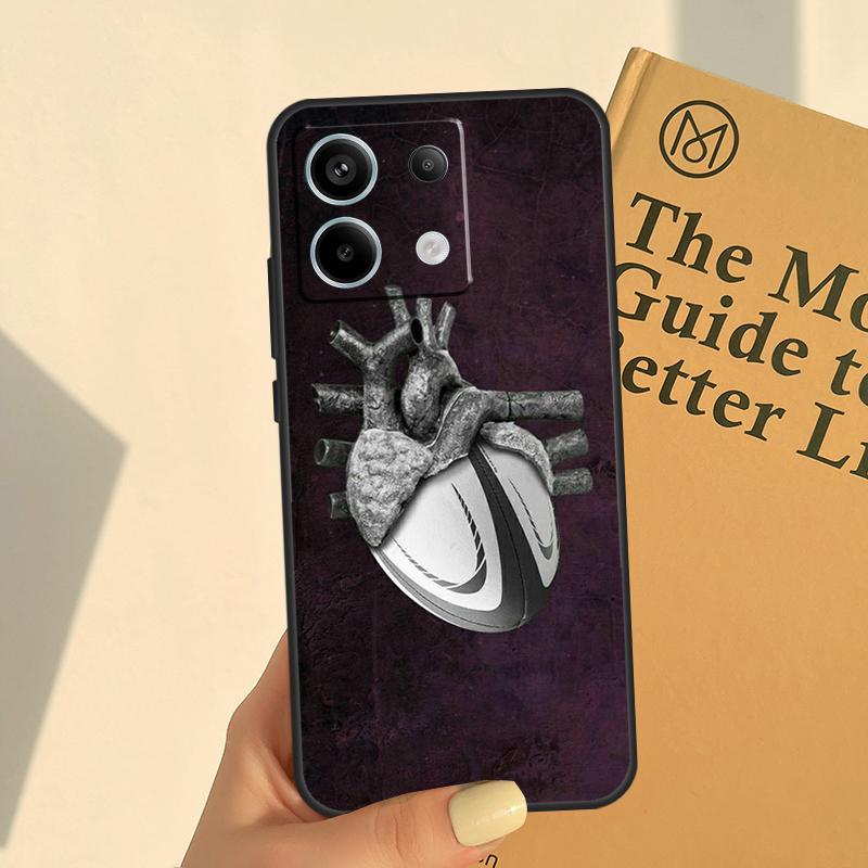 Rugby Football Sport Cover For Xiaomi Redmi Note 11 10 12 13 14 Pro 11S 12S Case For Redmi 15C 10C 13C 12C 14C 15