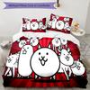 3pcs The Battle Cats Pattern Bedding Set Duvet Cover Set Includes Duvet Cover &pillowcases, Perfect All Season Bedroom Decoration & Gift