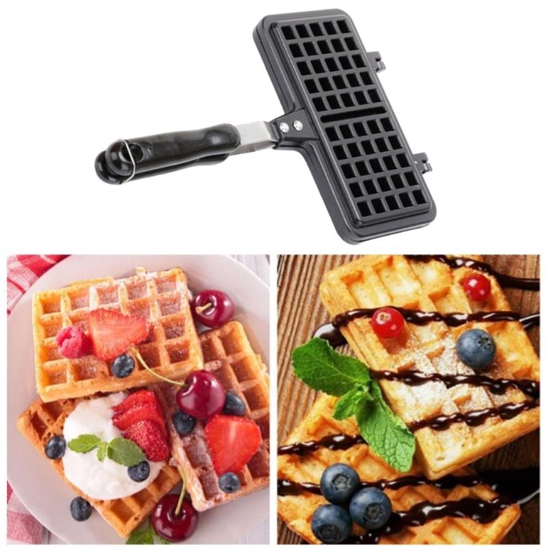 Łatwa do czyszczenia forma do gofrów Niezawodna tacka na gofry Nieprzywierająca forma do gofrów Dwustronna patelnia do gofrów Waflowa prasa do gotowania na zewnątrz