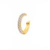 ROXI 925 Silver 9mm C-shaped Ear Cuff Micro Inlaid Zircon Clip Earrings For Women Men 1 Piece Earcuff For Unpierce Ear
