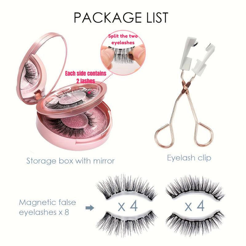 2026 Magnetic 3D Eyelash Set with Mirror