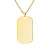 Men's Engravable Stainless Steel Dog Tag Necklace in Street Style