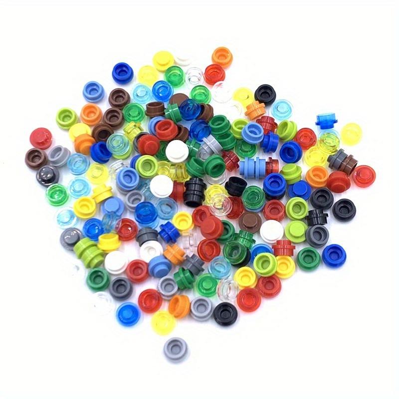 100pcs DIY Building Blocks 1x1 Round Plate Pixel Art Kit Brick Bulk Compatible 4073 Anime Figure Enlighten Gift for Children