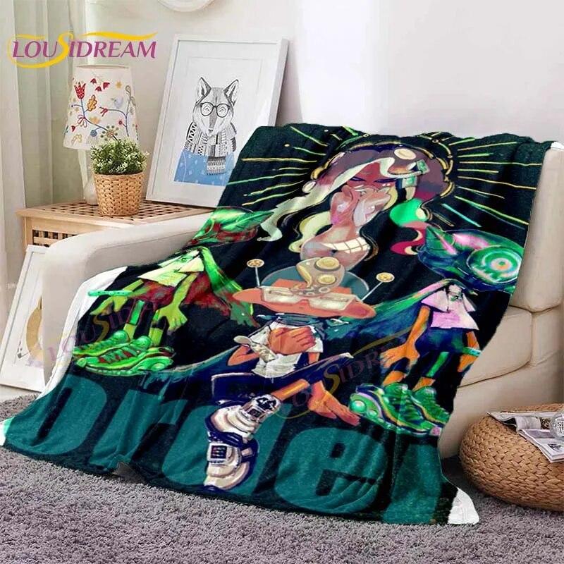 3D Cute Shooting Game Flannel Blanket Throw Blanket for Living Room Bedroom Bed Sofa Picnic Cover Blanket Kids Room Home Decor