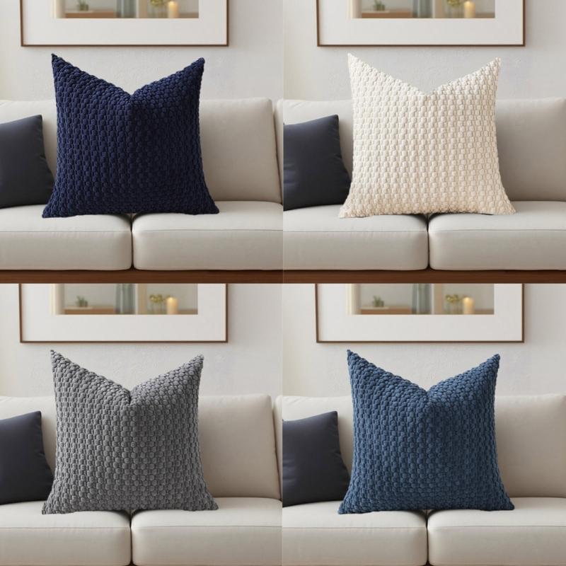 Corduroy Bubble Pillow Cushion For Home Office Sofa Bed Soft Comfortable Support Neck Back Rest