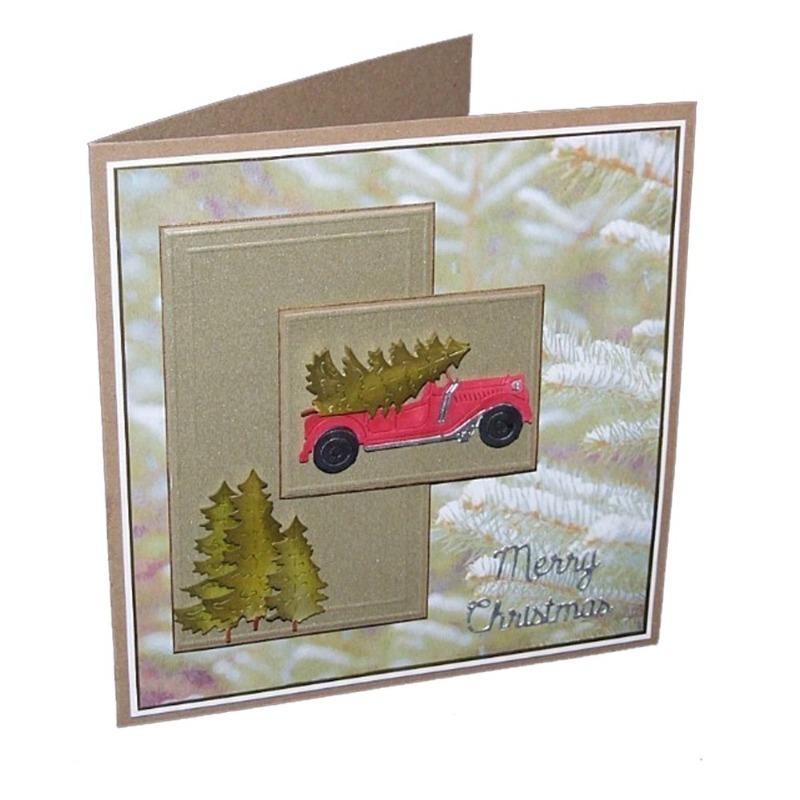 1pc Truck Carriage Christmas Tree Die Metal Cutting Dies Stencil for DIY Scrapbooking Album Embossing Paper Card Decorative Template