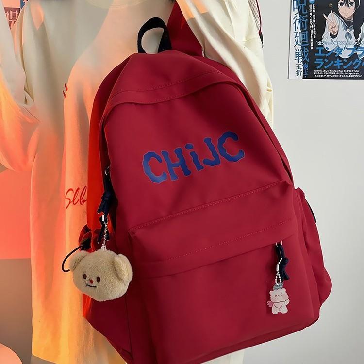 Schoolbag Junior High School Girls Japanese Ins Casual Large Capacity Backpack Female College Students Versatile School Bag Travel Lightweight