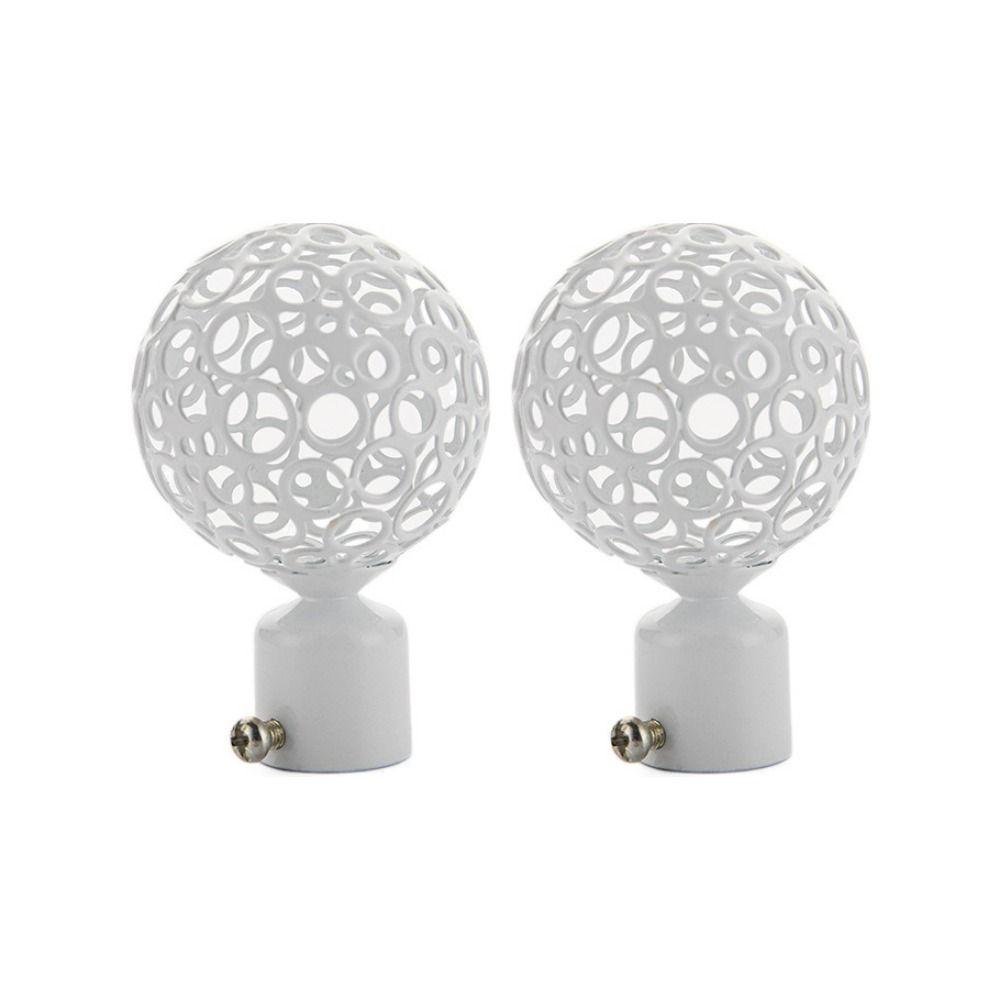 Hollow Out Round Iron Curtain Accessories Curtain Rods Head Roman Rod Head Curtain Rods Ends Caps