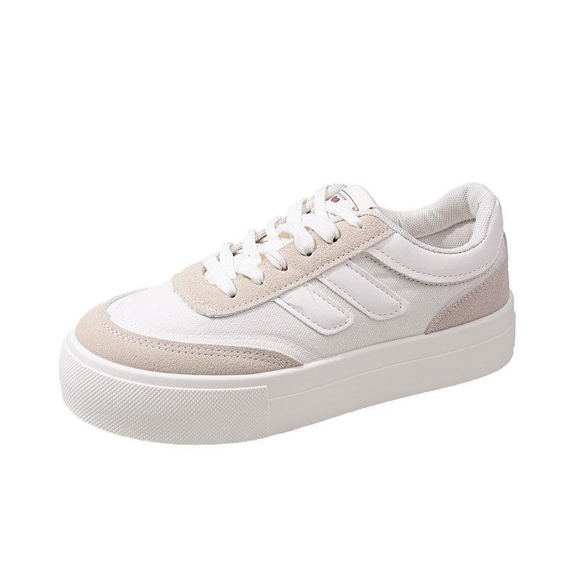 Super fire black platform canvas shoes women's spring and autumn versatile little white shoes board shoes 2025 new niche casual sports shoes