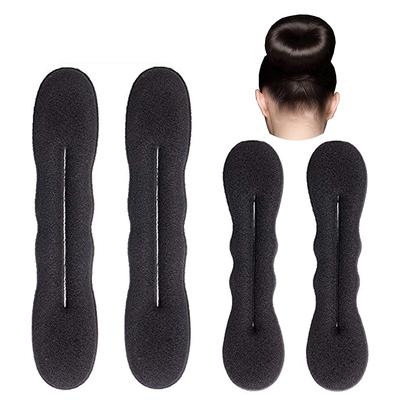 Magic Bun Maker 2 Small 2 Large Foam Sponge Bun Shaper Hair