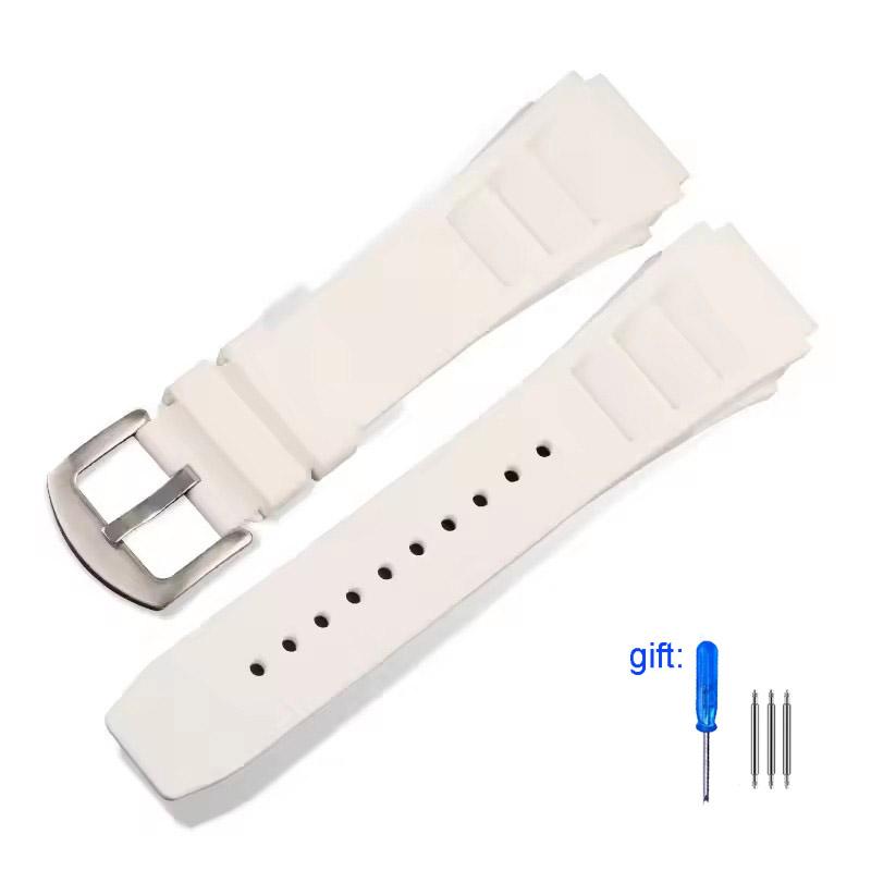 Green Red Black Gray Blue Fresh ear style Rubber Watchband For Richard Mille strap for RM011 Mille Bracelet Watch Band 25mm New