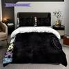 Monster High Fashion Fantasy Bedding (1 * duvet cover + 2 * pillowcase, without core) 2D Flat Soft and comfortable Christmas birthday gift