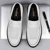Newest Classic Men'S Loafers Genuine Leather Casual Shoes Men Soft Slip On Black Flats Male Business Hollow Breathable Dress Shoes