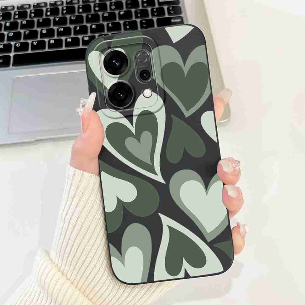 For Oppo Reno14 5G PLA110 Case Cute Rabbit Sunflower Soft Silicon Cover For Oppo Reno 14 CPH2737 6.59" Protective Cases Coque