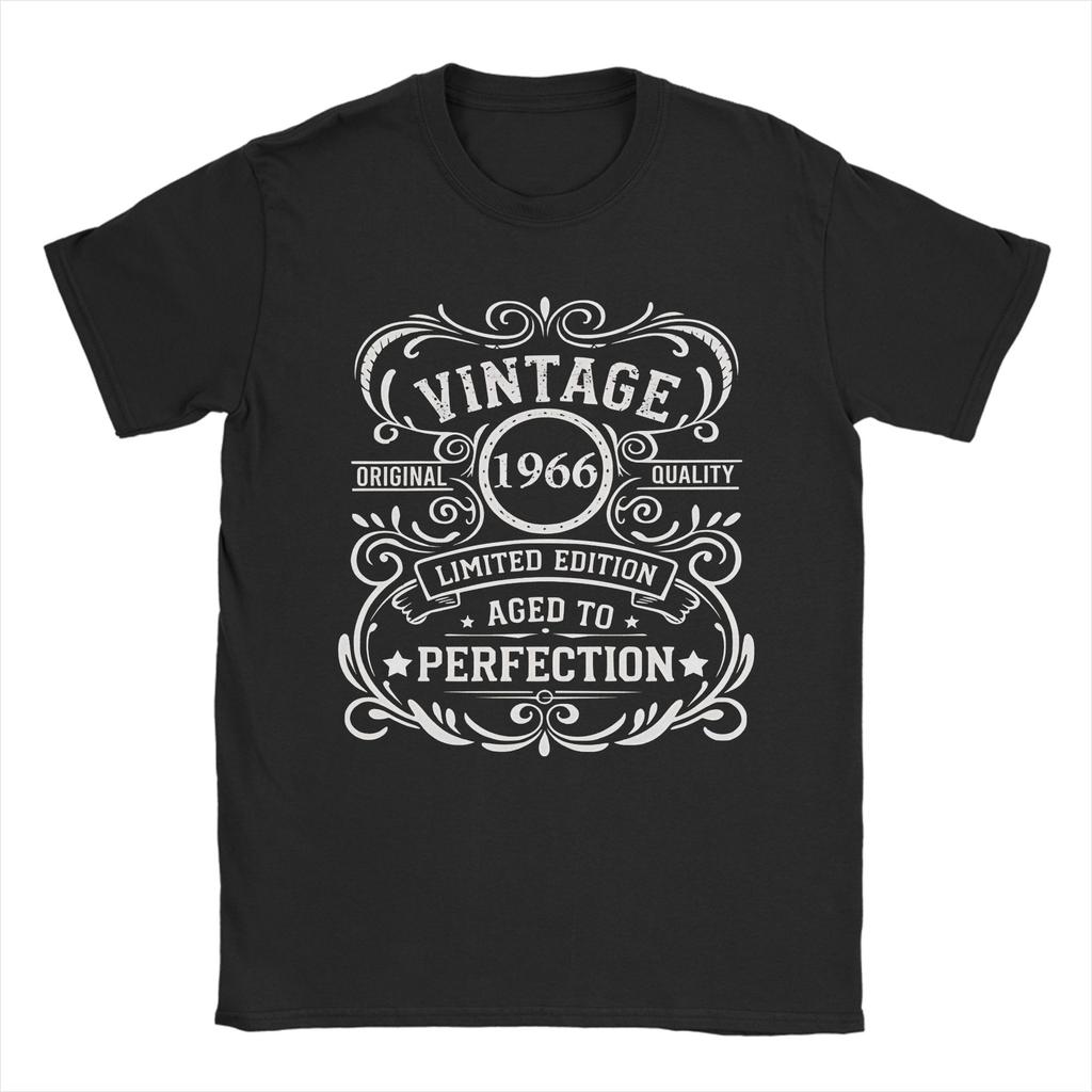 Unisex Unisexs TShirts 60th Birthday Vintage 1966 Legend Fashion Cotton Tee Shirt T Shirt Crew Neck Clothing Birthday Gift