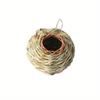 2pcs Straw Spherical Round Bird Nest Outdoor Garden Courtyard Simulation Ornaments Pet Toy Parrot Cage