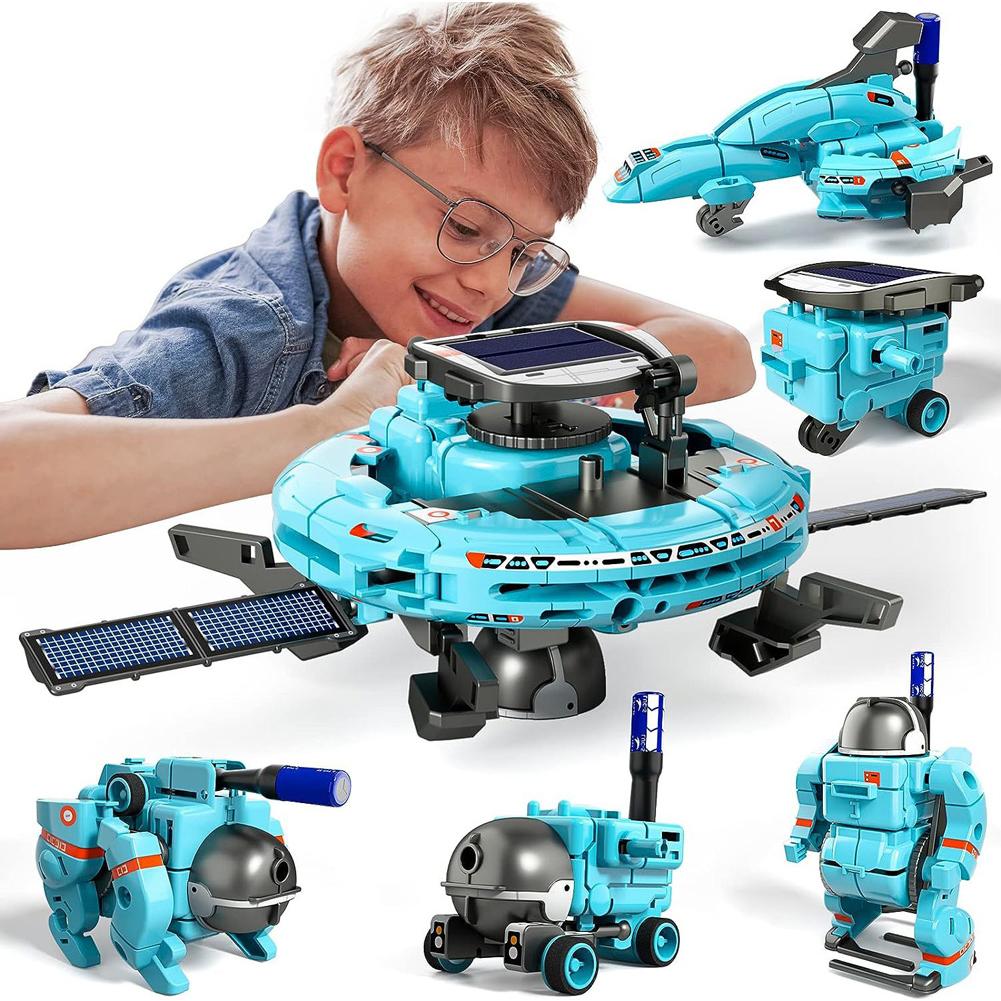 6 In 1 Solar Robot Kit DIY Space Robot Science Building Toys Educational Learning Robot Toys For Boys Girls