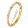 Traditional Hollow Out Flower Bangle Classic Women's Hand Bracelet Vintage Cloisonne Bangle  Girls
