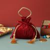Velvet Sweets Chocolate Packing Bag Red Drawstring Pouch Handbag Wedding Candy Packaging Bags