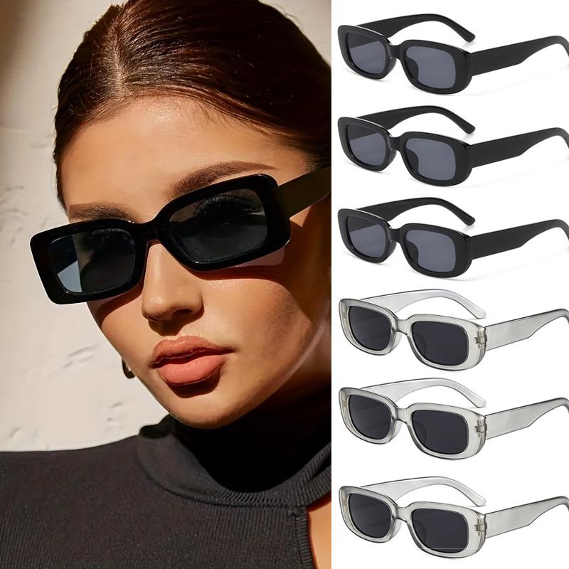 1/2pcs Rectangle Sunglasses Women Men Candy Color Y2K Fashion Vintage UV400 Sun Glasses