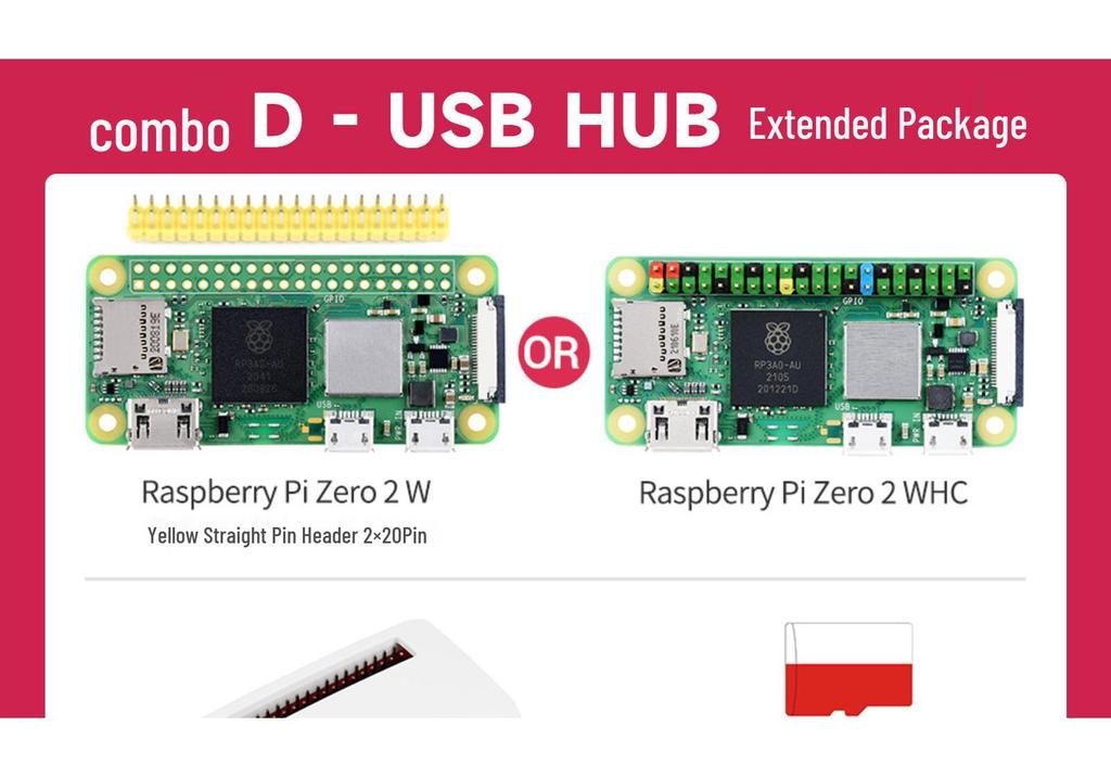Raspberry Pi Zero 2 W mit angelötetem Pin-Header - Zweite Generation, Mehrere Pakete verfügbar
