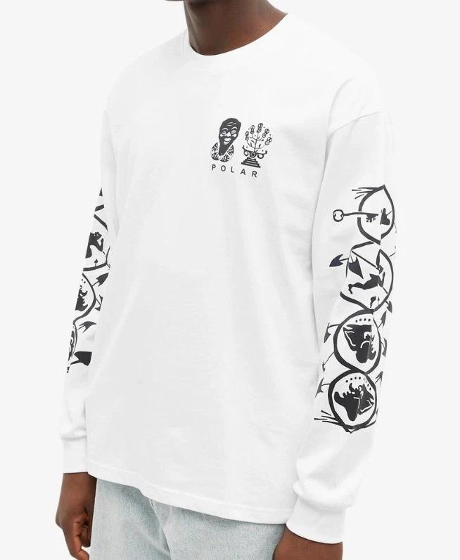 POLAR SKATE L/S T-Shirt 32 - White - Medium - NWT 150
