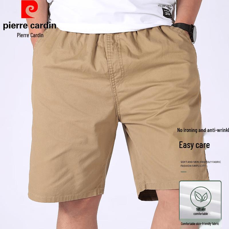 Pierre Cardin Men s Summer Cotton Casual Straight-Leg Shorts 3XL