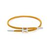 Bracciale in Acciaio a Forma di H: Acciaio Inossidabile Regolabile, Oro 3D, Impermeabile, Resistente al Sudore, Design a Corda