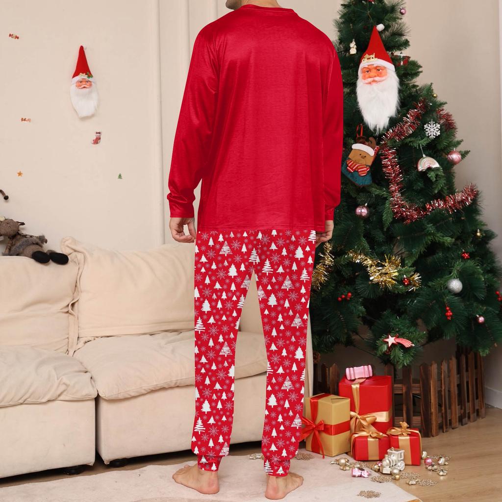 Christmas Family Matching Sets Pajamas, Loungewear Outfits,Family Matching Long Sleeve Tops+Pants Set