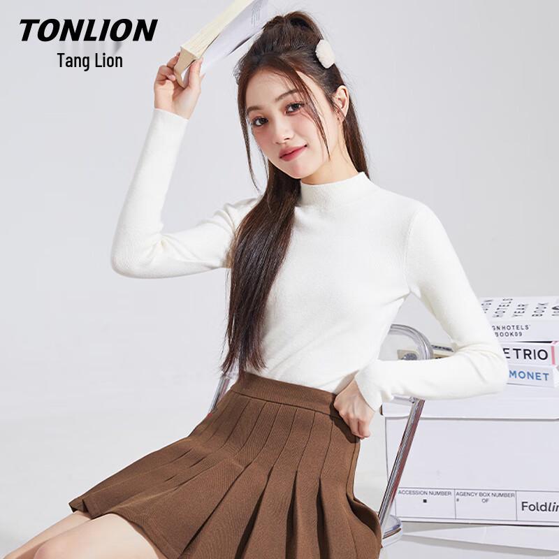 TonLion Women s Andi Plush Mock Neck Knit Sweater S