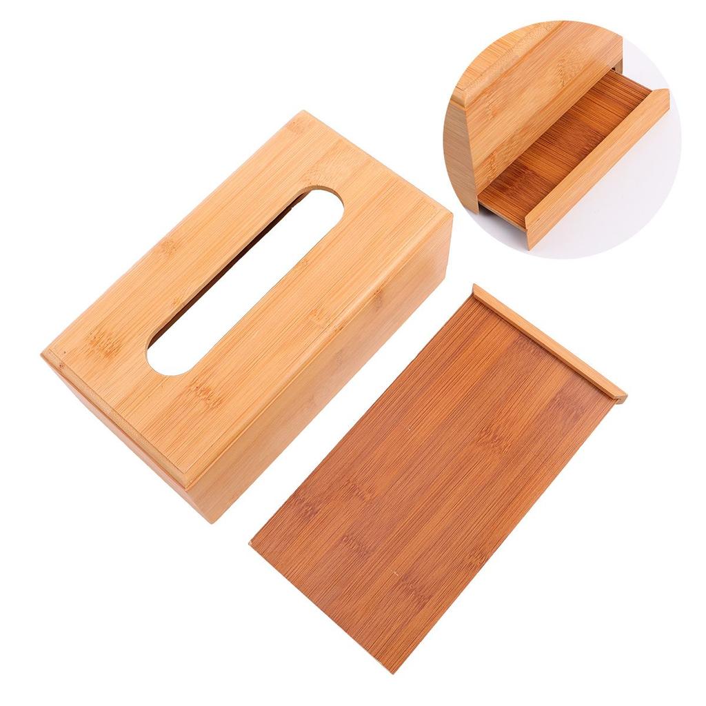 Wooden Tissue Box Napkin Holder Paper Storage Container Case for Home Living Room Bedroom Office Travel Outdoor Cars Shops