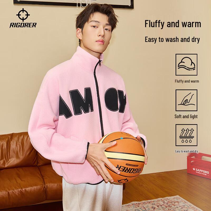 Men s Fleece Stand-up Collar Jacket L