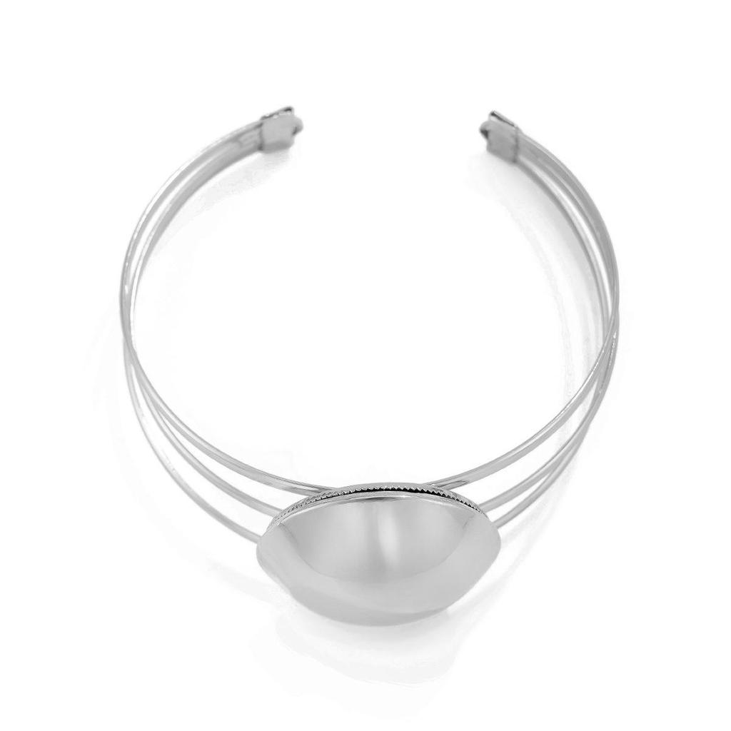 European and American Three-Layer Open Arm Bracelet for Women