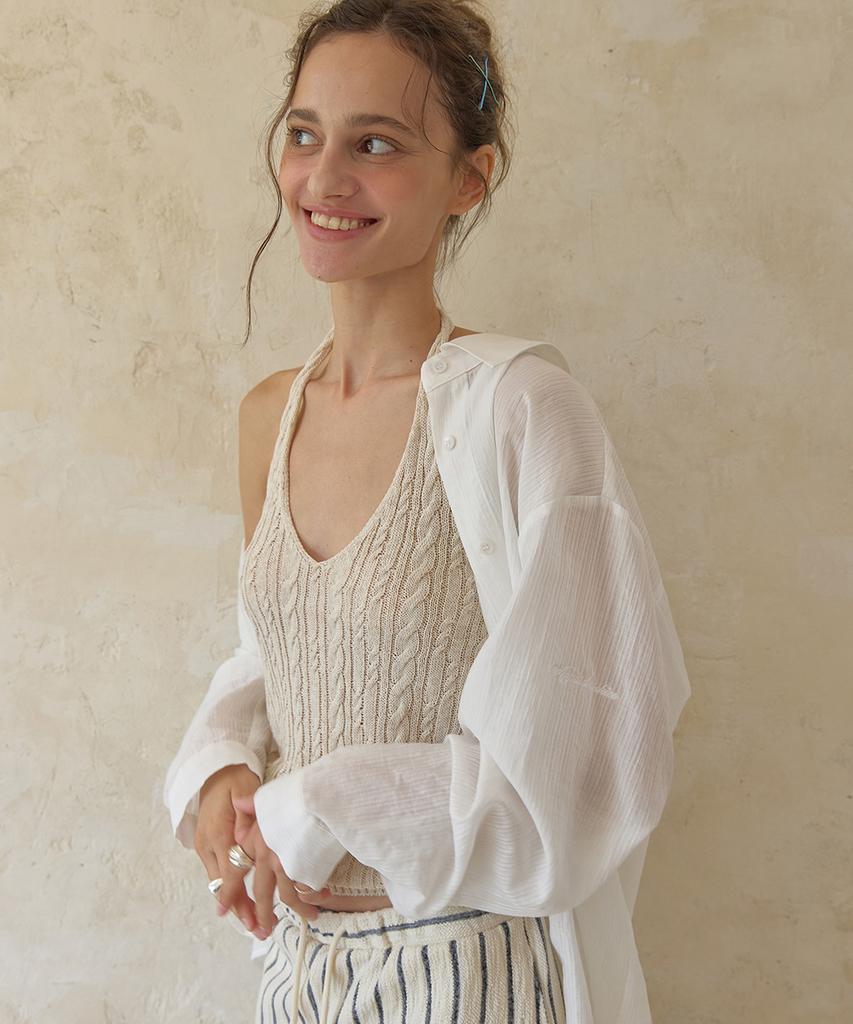 Eopaeleolakaibeu Airy Sheer Shirt - Ivory