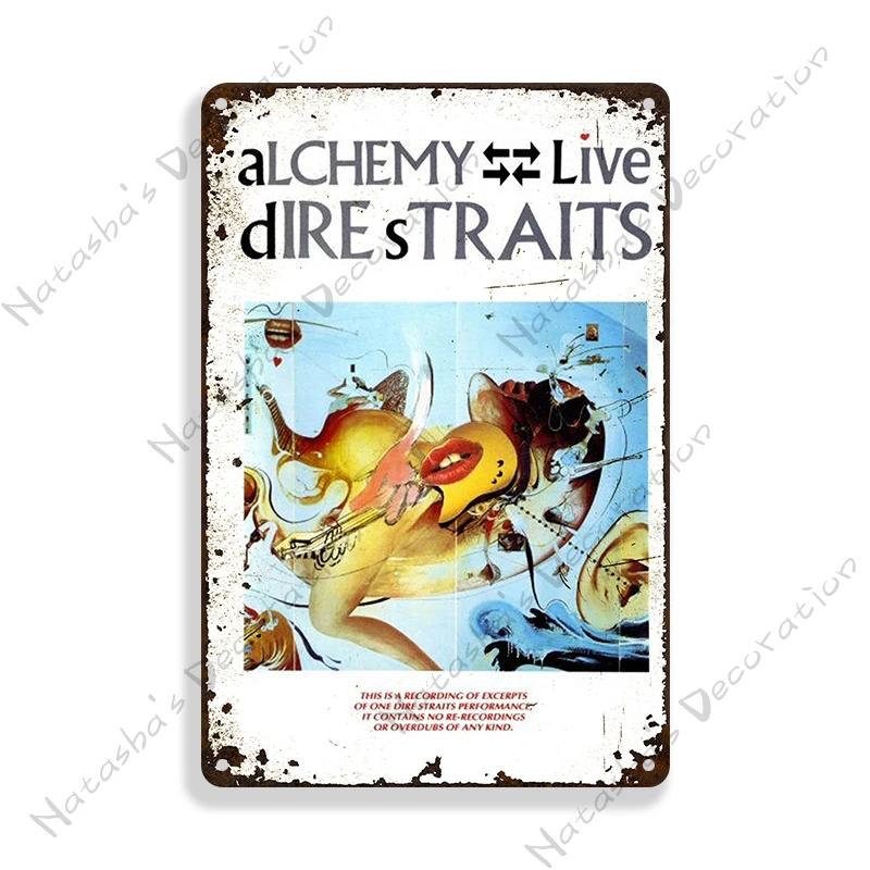 Плакат гитариста МАРК НОПФЛЕР Металлическая пластина Dire Straits Винтажный плакат Декоративная вывеска Бар Гараж Металлическая вывеска Индустриальный декор 20x30cm（7.8x11.8inch）